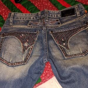 TStudded Blue Denim Jeans